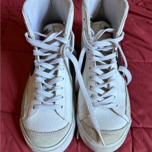 Nike Blazers Kids White High-Top Sneakers